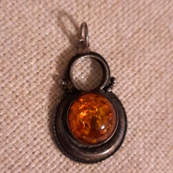 Large 925 vintage sterling silver pendant antiquerare
